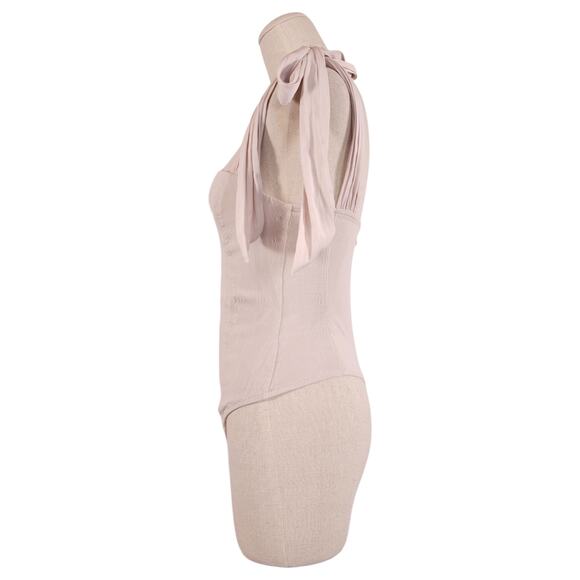 Free People Lola Bodysuit Harvest Moon Beige Sz Small - Picture 2 of 9